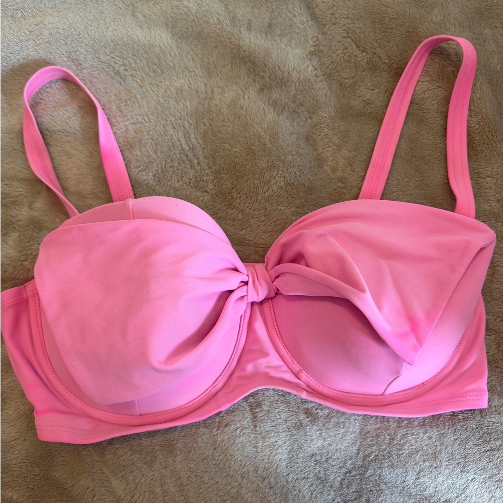BARBIE Pink Women's Bow swimsuit bikini bra, size 0X